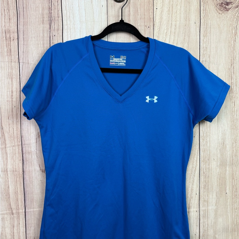 Under Armour Women's Semi-Fitted heatgear Short Sleeve Tee in Blue